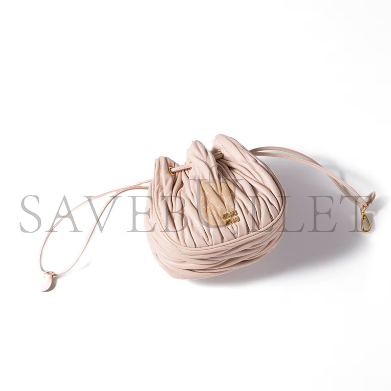 M1v M1v matelassÉ nappa leather pouch 5nd022 01 (16*14*7.5cm)
